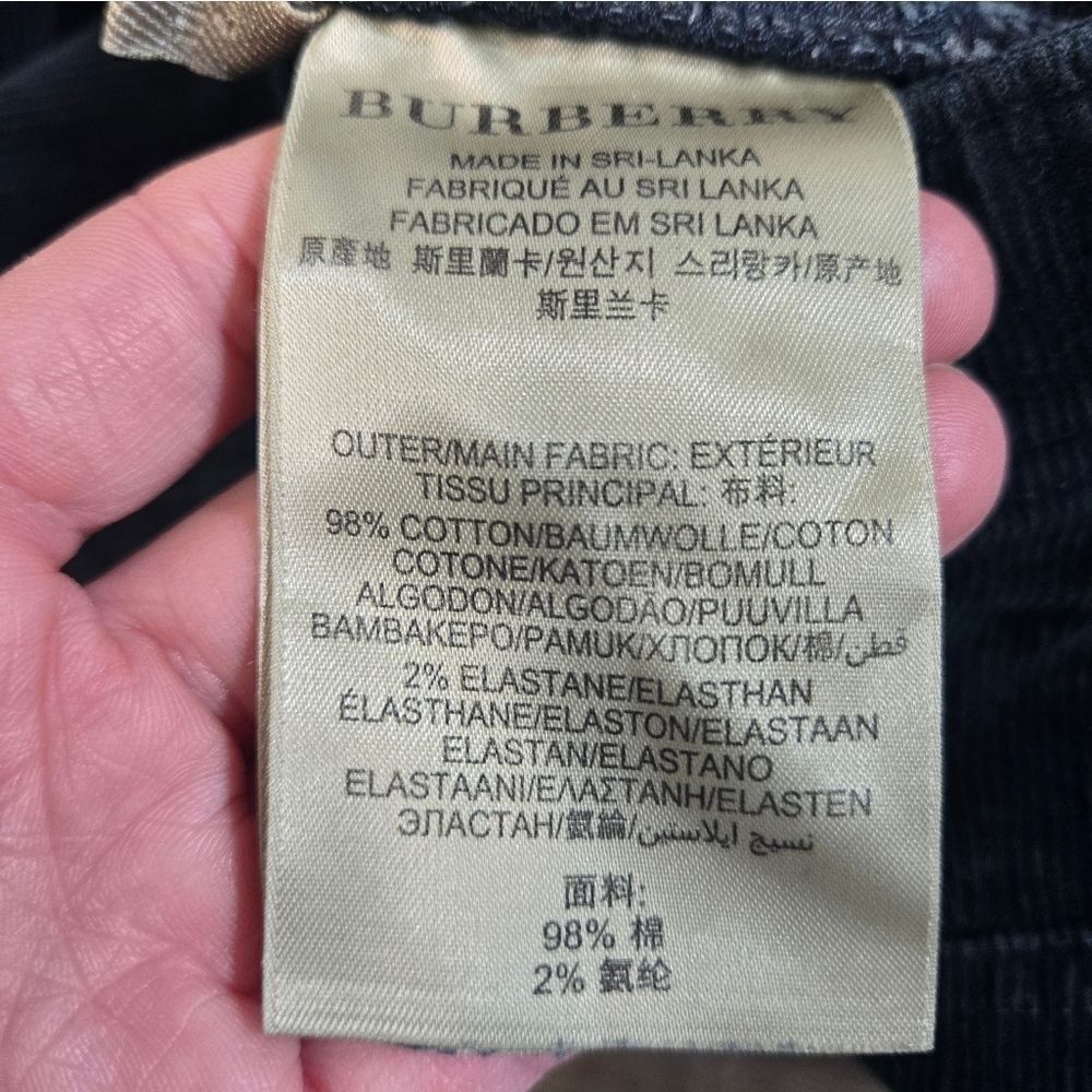 Burberry Brit Corduroy Westbourne Skinny Ankle 30w black - Picture 11 of 16